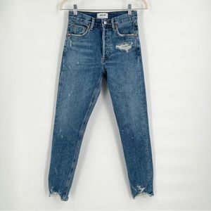 Agolde Jamie High Rise Distressed Tapered Jeans Women’s Size 24